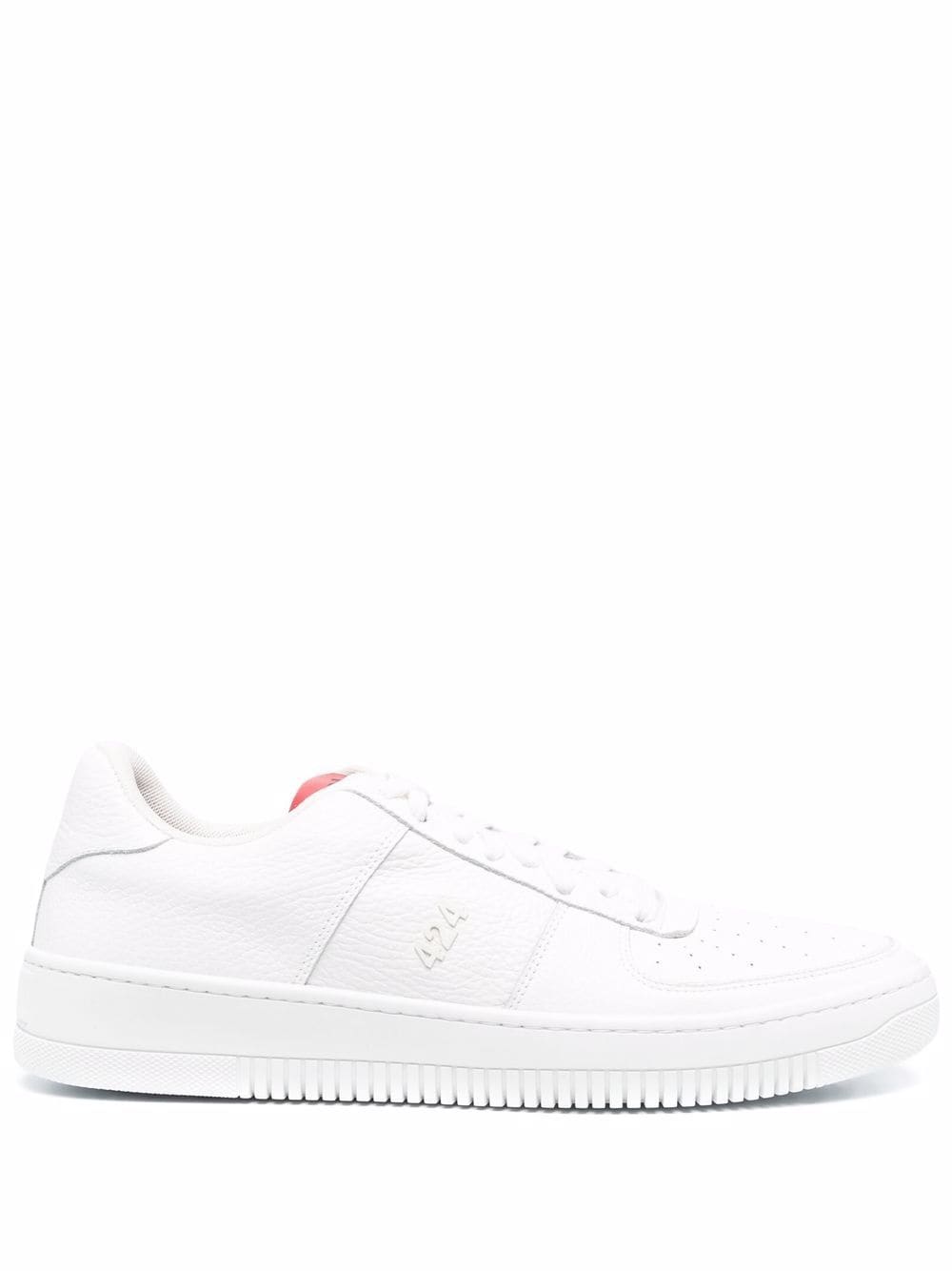 424 low-top leather sneakers - White von 424