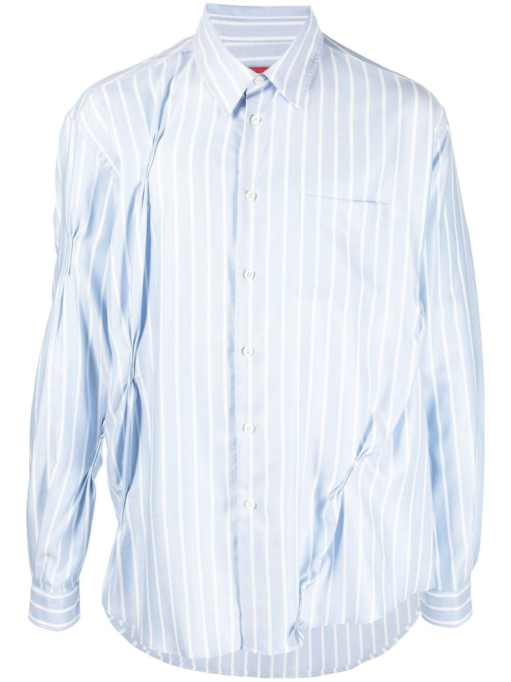 424 pinched striped shirt - Blue von 424