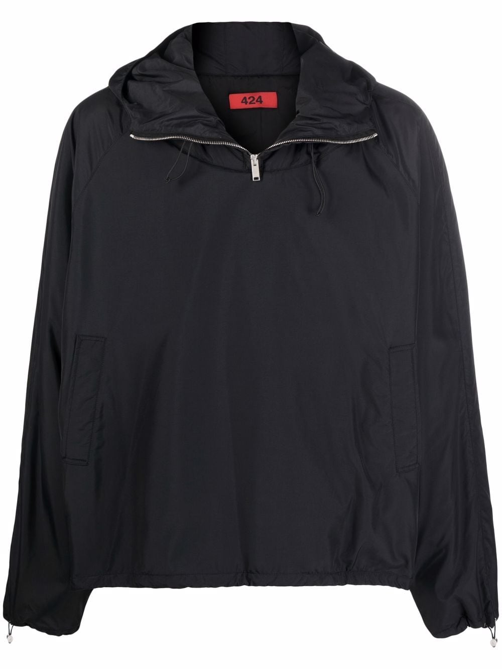 424 pullover hooded windbreaker jacket - Black von 424
