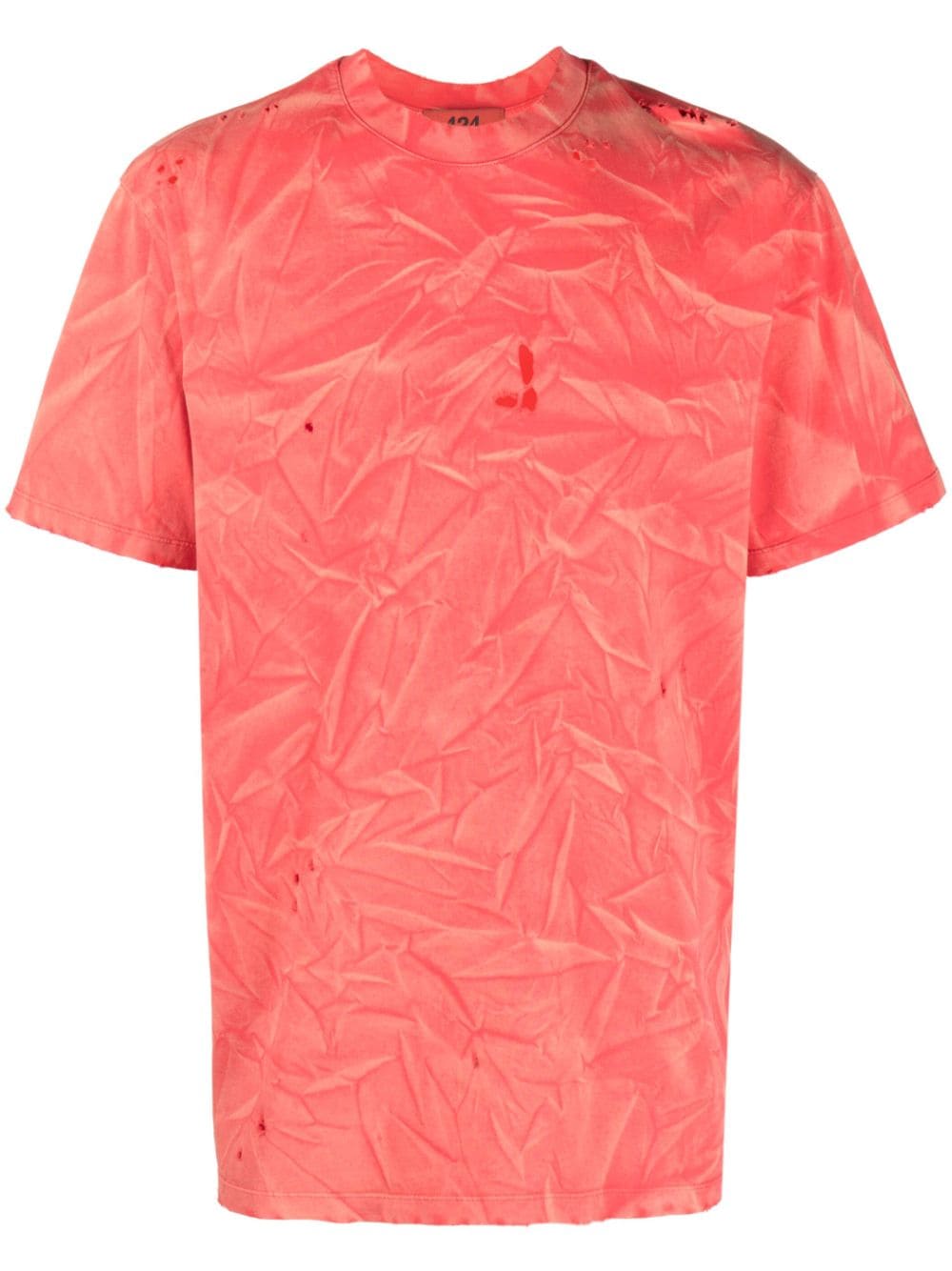 424 tie-dye short-sleeve T-shirt - Orange von 424