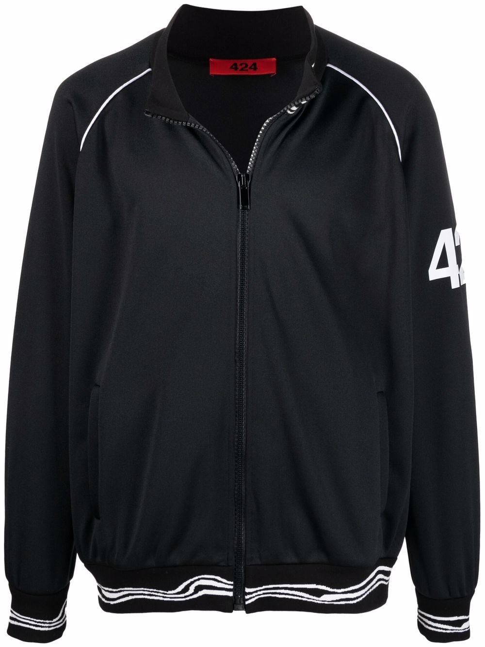 424 zip-up bomber jacket - Black von 424