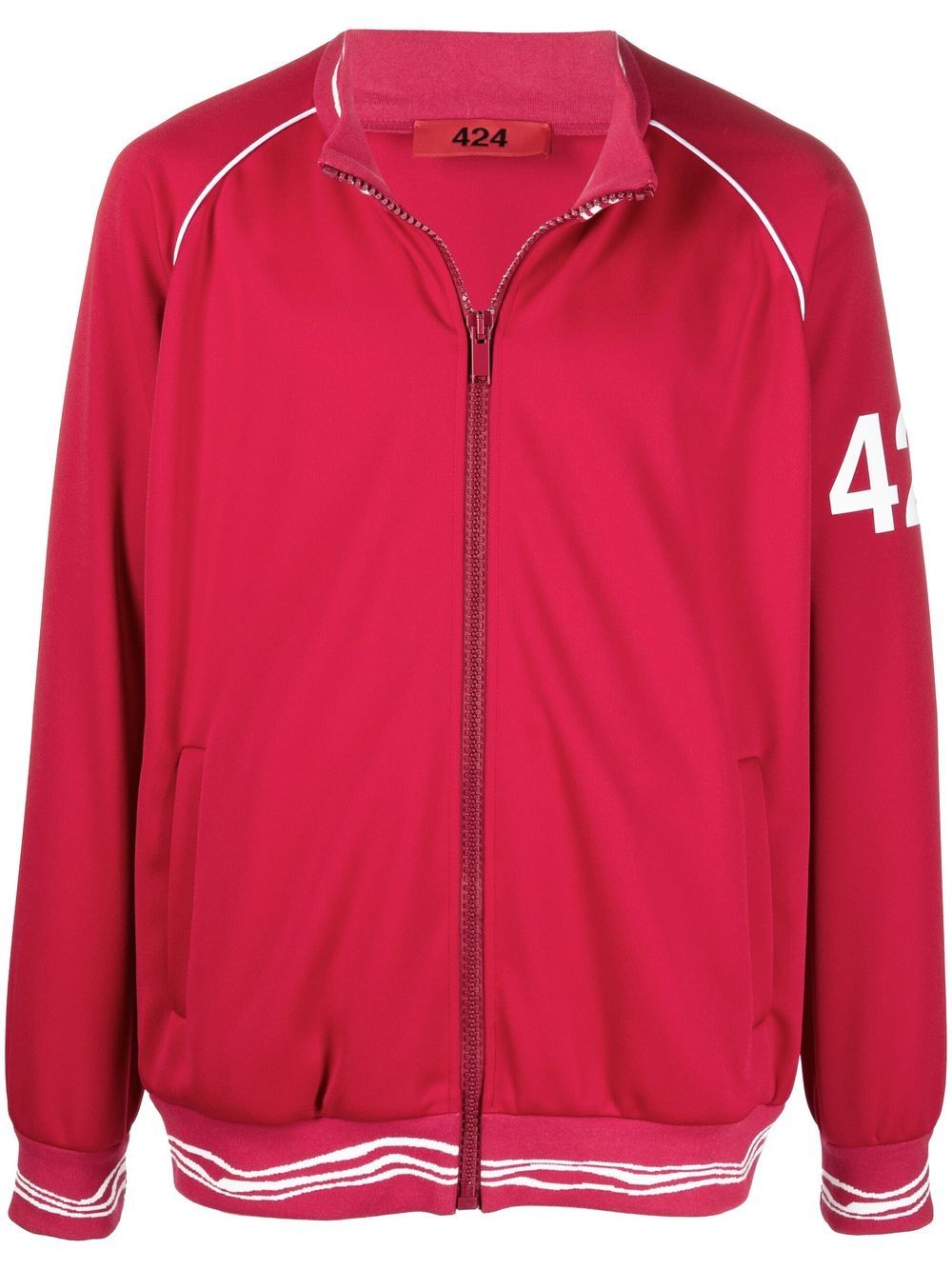 424 zipped track jacket - Red von 424