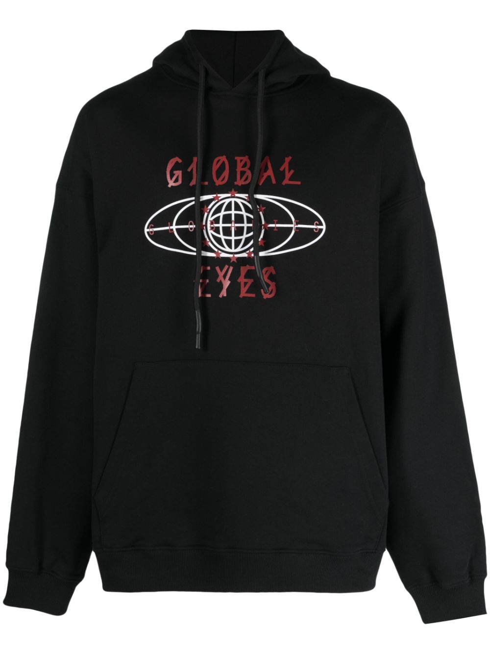 44 LABEL GROUP graphic-print cotton hoodie - Black von 44 LABEL GROUP