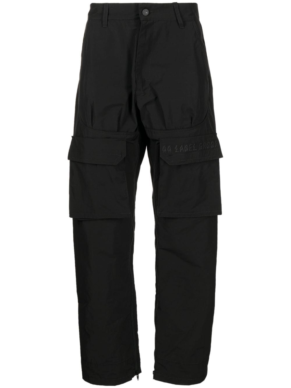 44 LABEL GROUP multi-pocket parachute trousers - Black von 44 LABEL GROUP