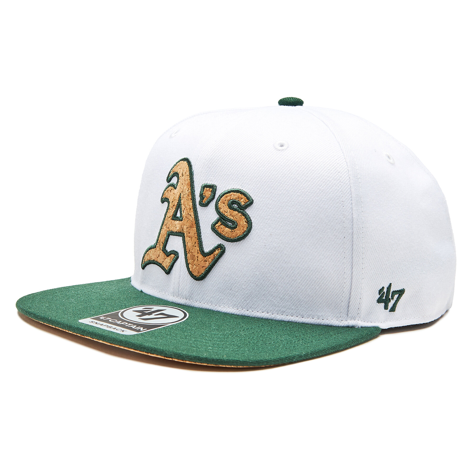 Cap 47 Brand MLB Oakland Athletics Corkscrew 47 CAPTAIN B-CORKS18WBP-WH White von 47 Brand