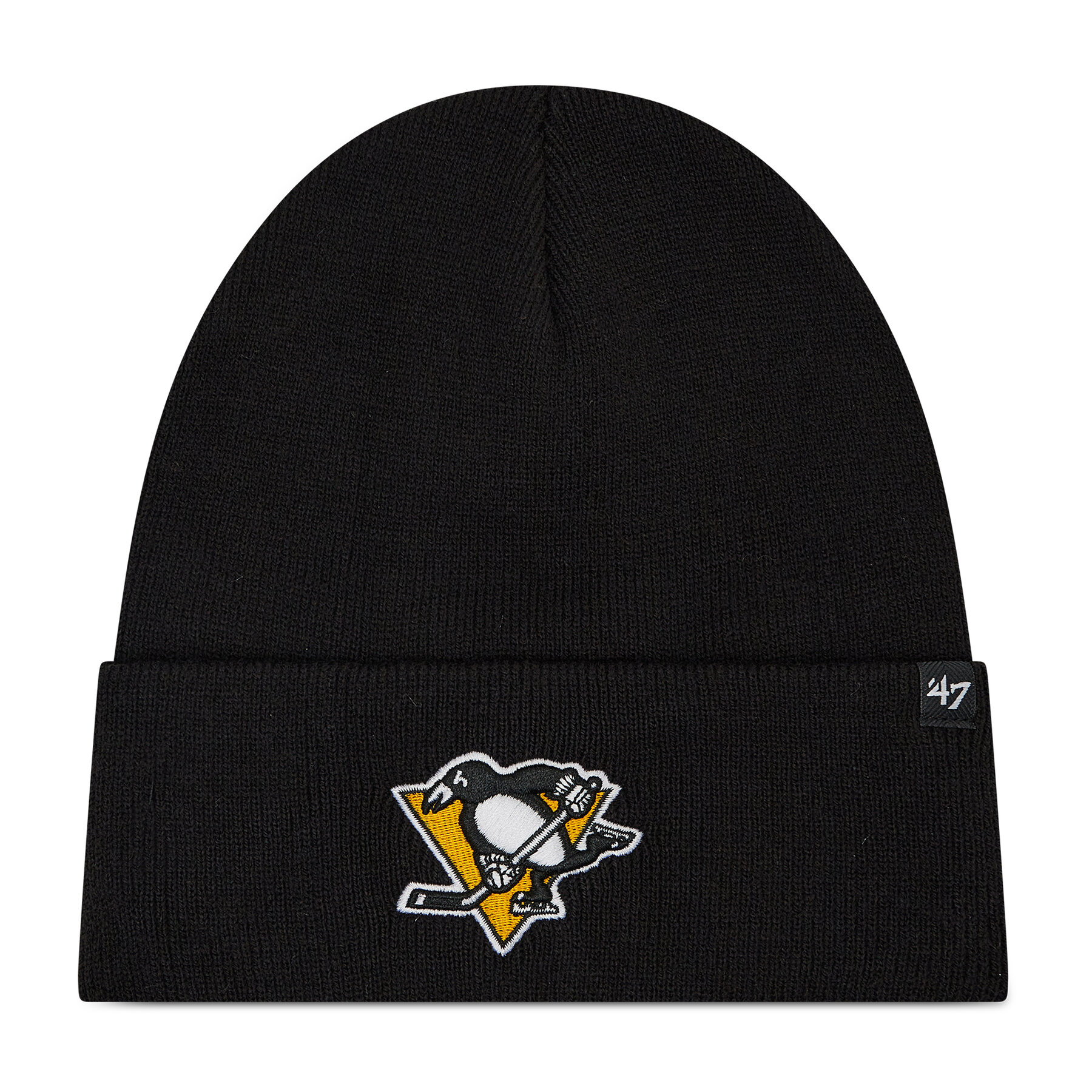 Mütze 47 Brand Nhl Pittsburgh Penguins Haymaker '47 Cuff Knit H-HYMKR15ACE-BK Black von 47 Brand