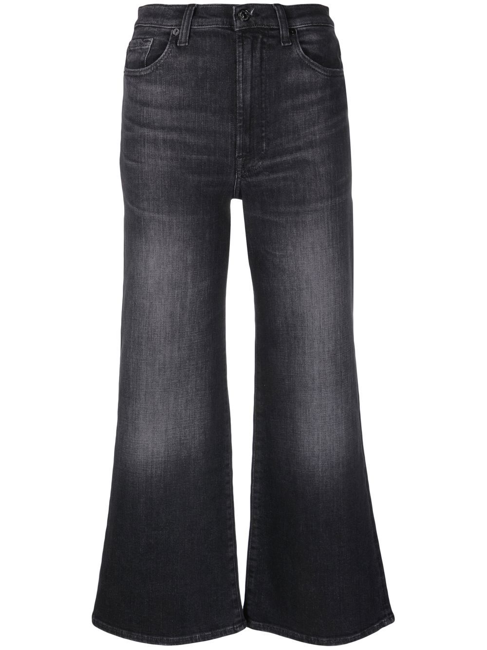 7 For All Mankind Jo cropped flared jeans - Black von 7 For All Mankind