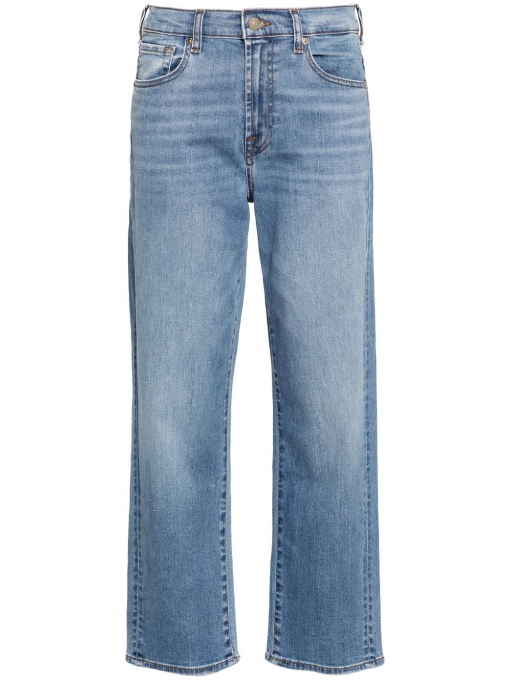 7 For All Mankind Modern mid-rise straight-leg jeans - Blue von 7 For All Mankind