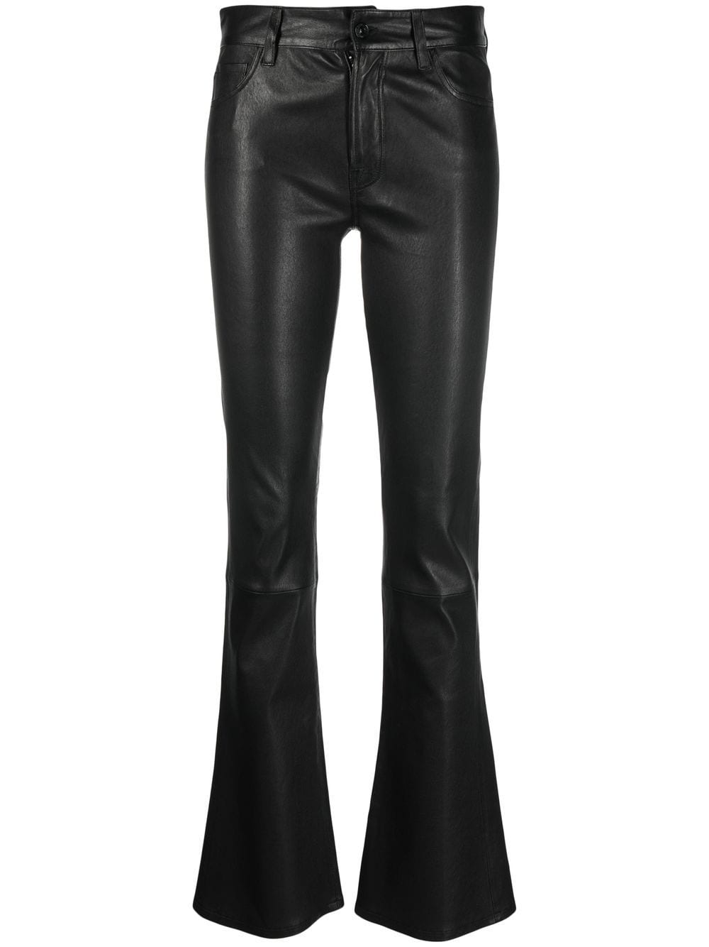 7 For All Mankind high-waisted leather pants - Black von 7 For All Mankind