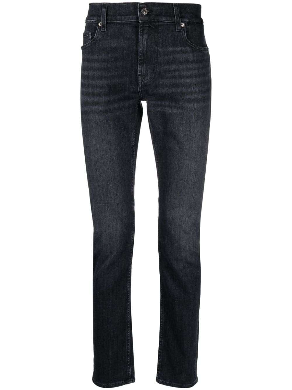 7 For All Mankind Paxtyn mid-rise skinny jeans - Black von 7 For All Mankind