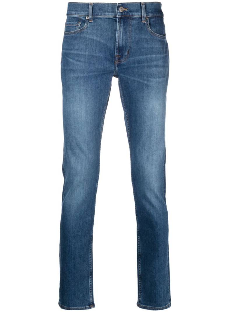 7 For All Mankind Paxtyn mid-rise skinny jeans - Blue von 7 For All Mankind