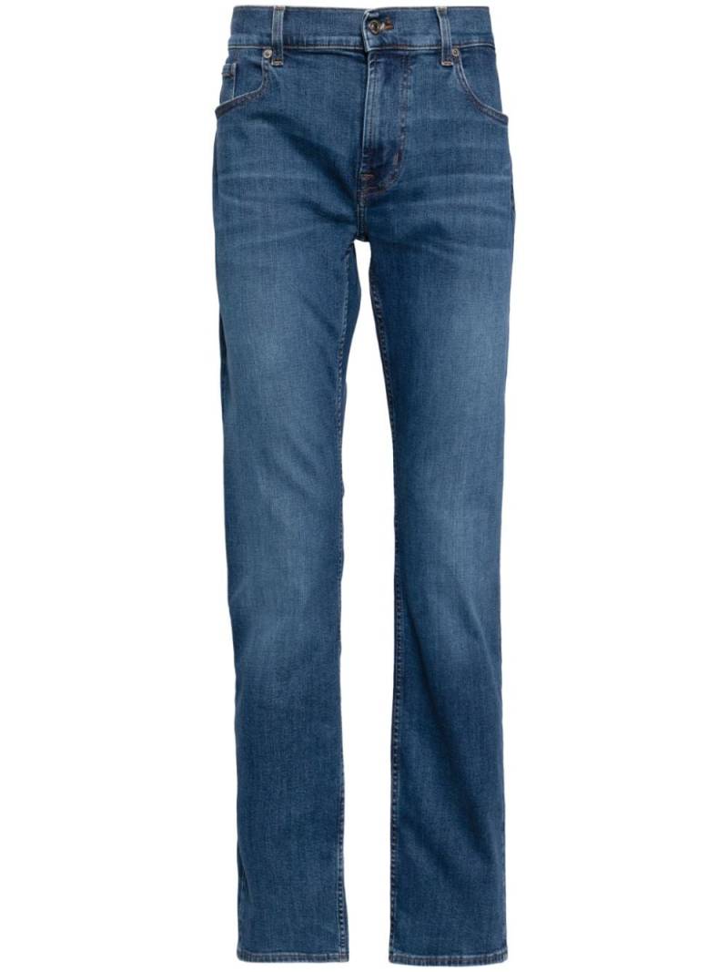 7 For All Mankind Tek mid-rise straight-leg jeans - Blue von 7 For All Mankind