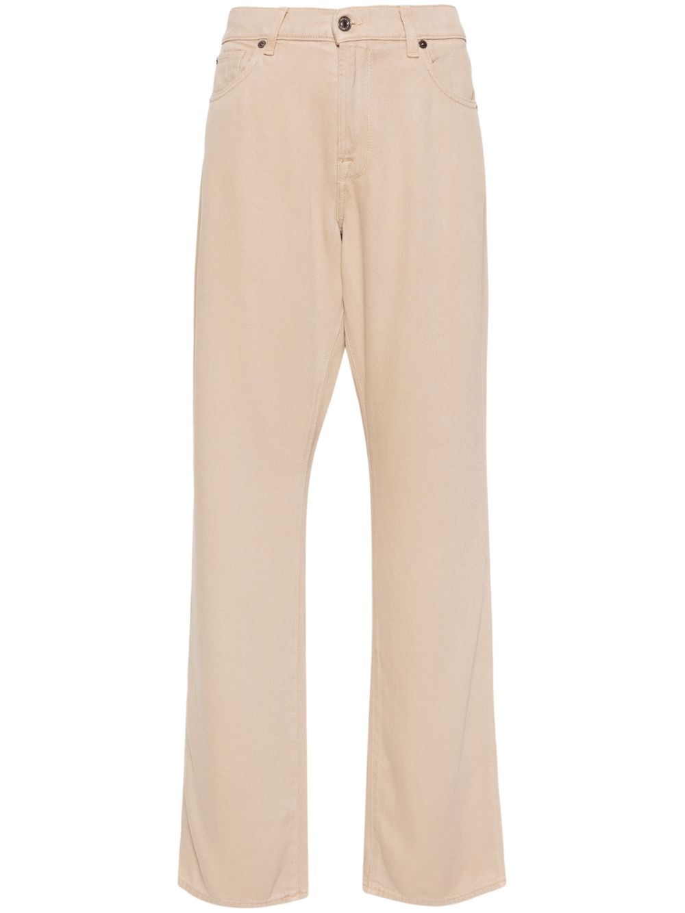 7 For All Mankind Tess high-rise straight-leg trousers - Neutrals von 7 For All Mankind