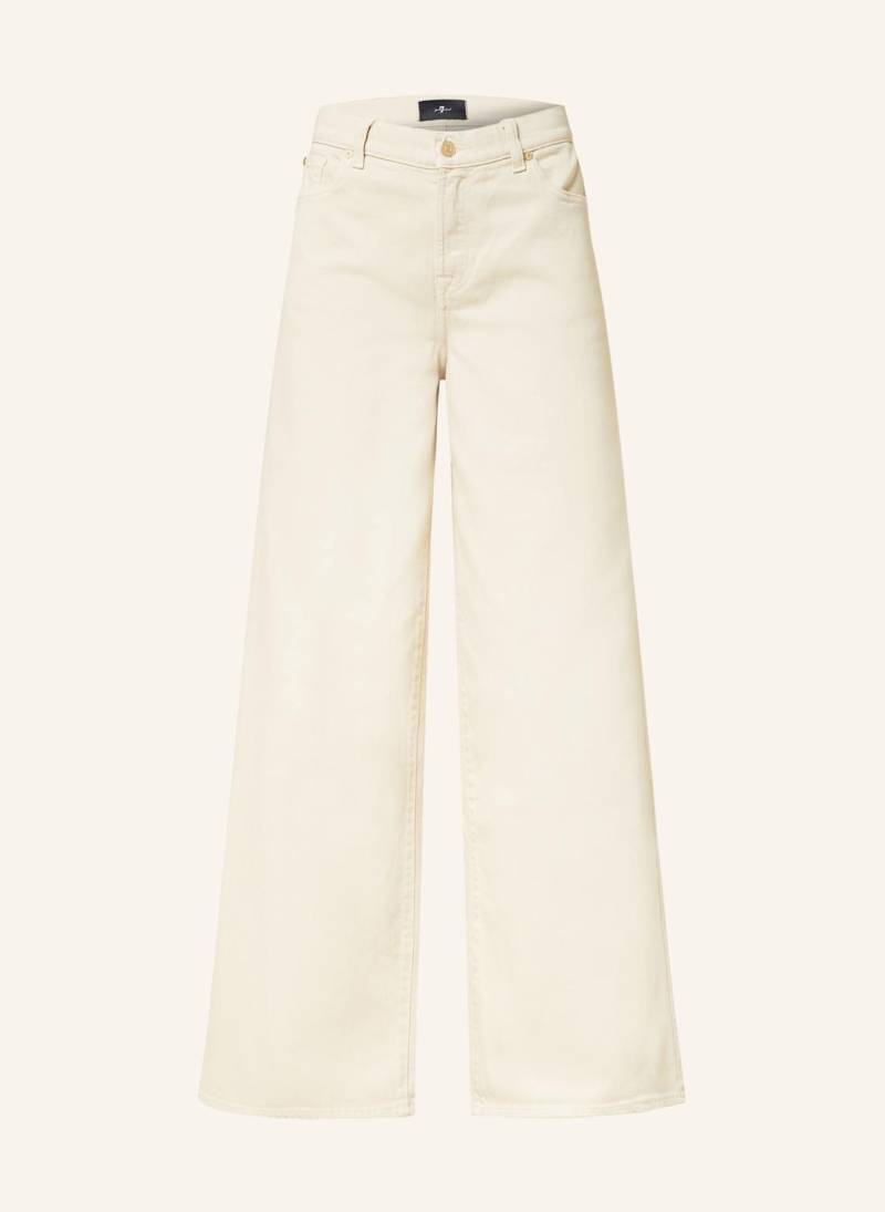 7 For All Mankind Wide Leg Jeans Marie weiss von 7 For All Mankind