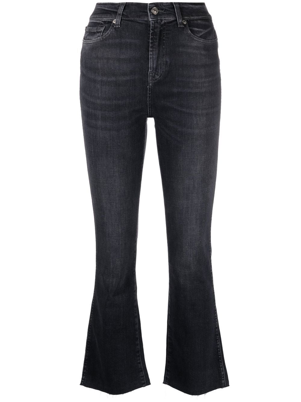 7 For All Mankind cropped flared jeans - Black von 7 For All Mankind