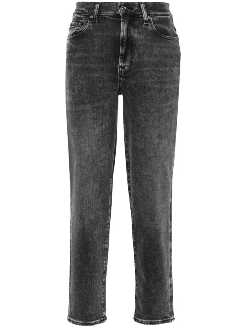 7 For All Mankind high-rise straight-leg jeans - Black von 7 For All Mankind