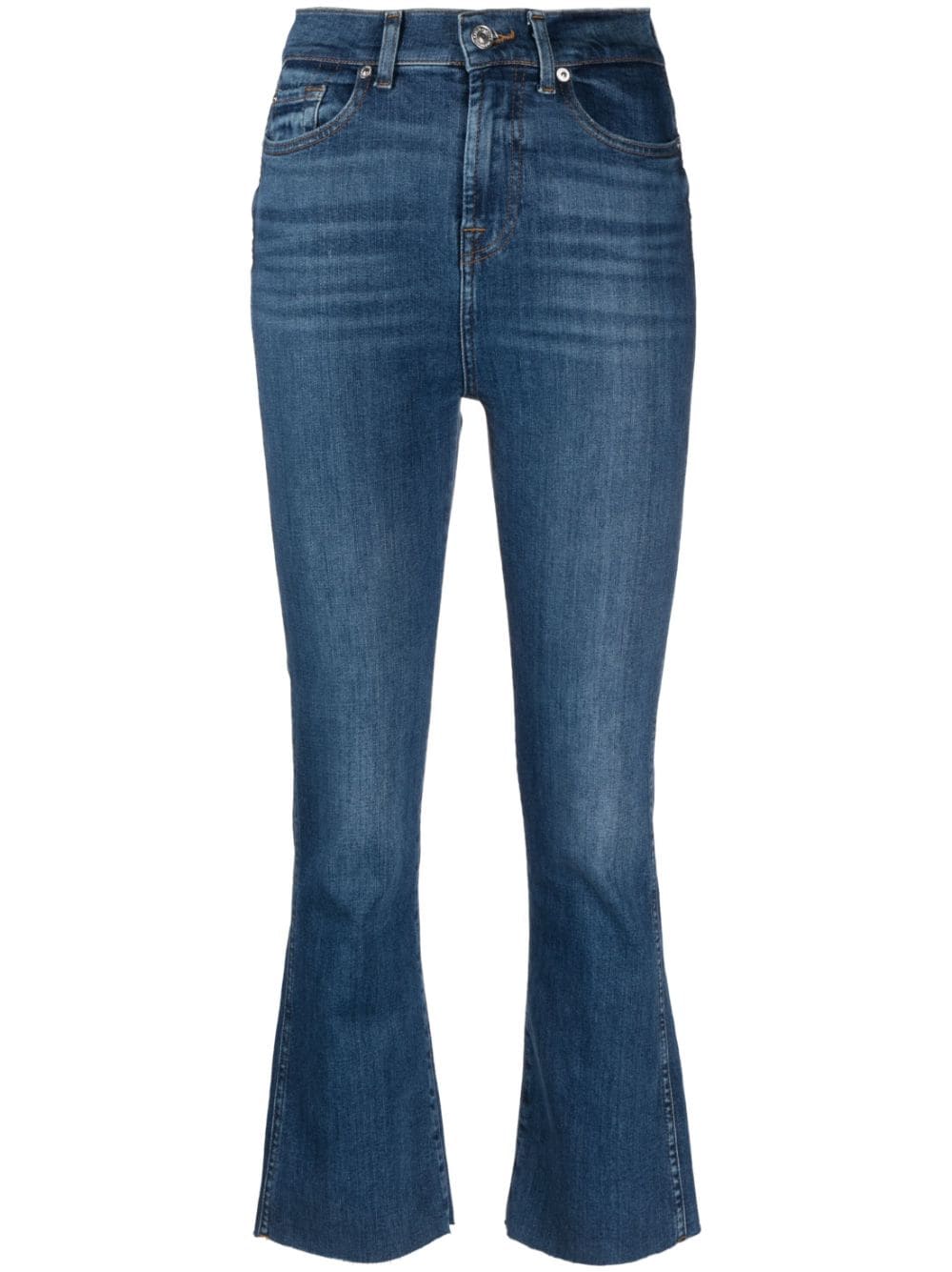 7 For All Mankind high-waisted cropped jeans - Blue von 7 For All Mankind