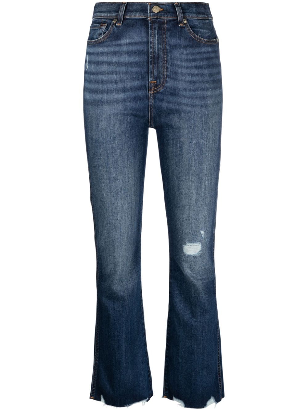 7 For All Mankind kick flare cropped jeans - Blue von 7 For All Mankind