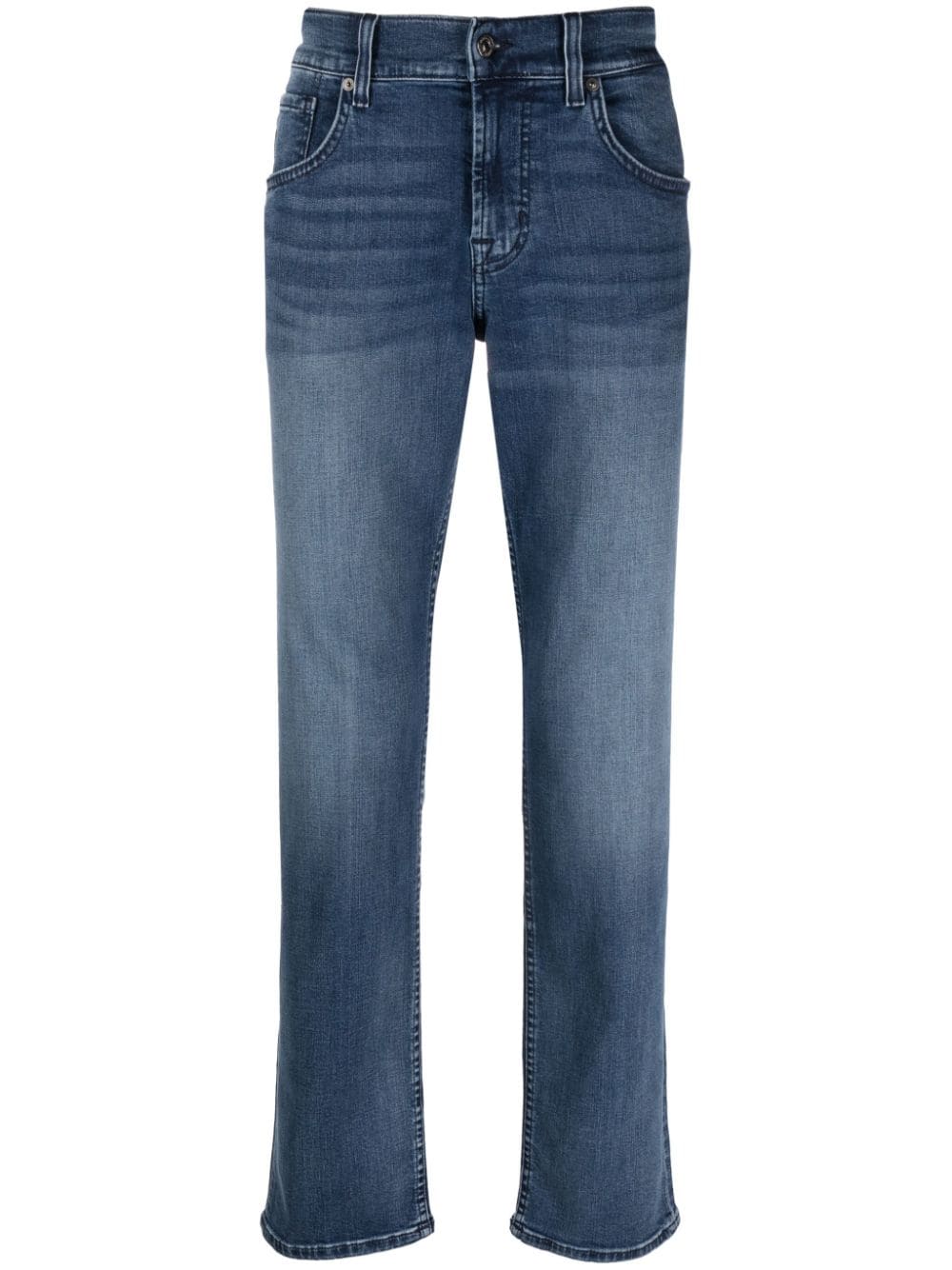 7 For All Mankind logo-patch straight-leg jeans - Blue von 7 For All Mankind