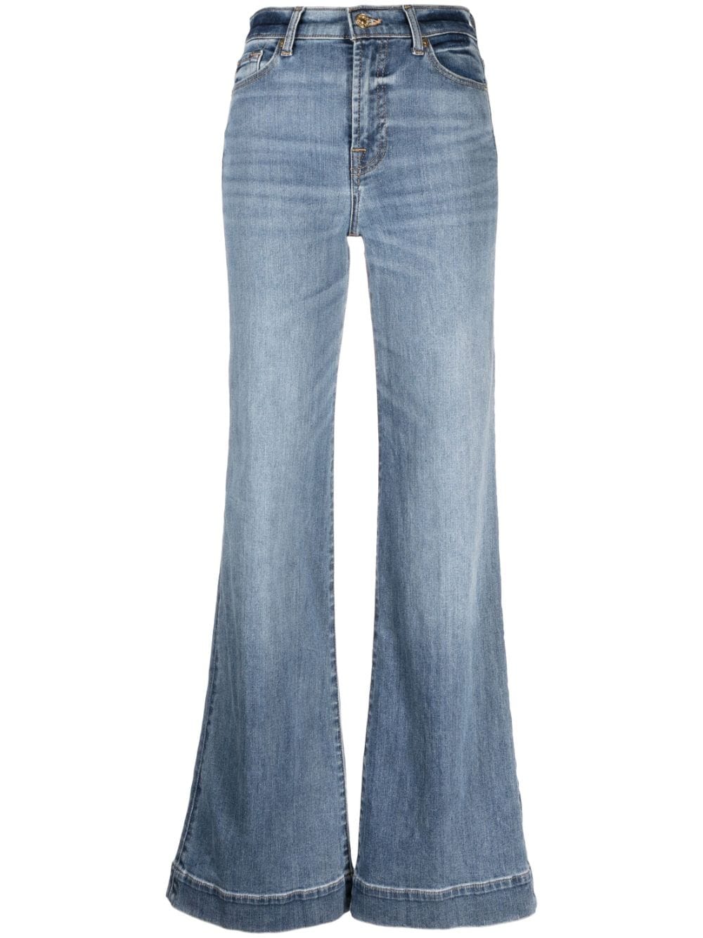 7 For All Mankind logo-patch wide-leg jeans - Blue von 7 For All Mankind