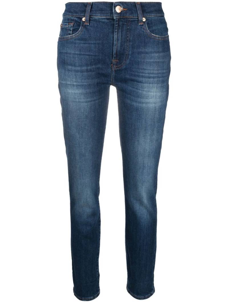 7 For All Mankind mid-rise cropped jeans - Blue von 7 For All Mankind