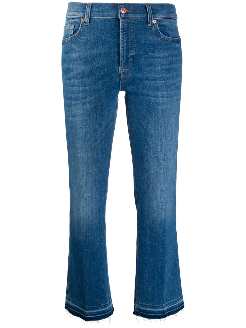 7 For All Mankind mid rise cropped jeans - Blue von 7 For All Mankind