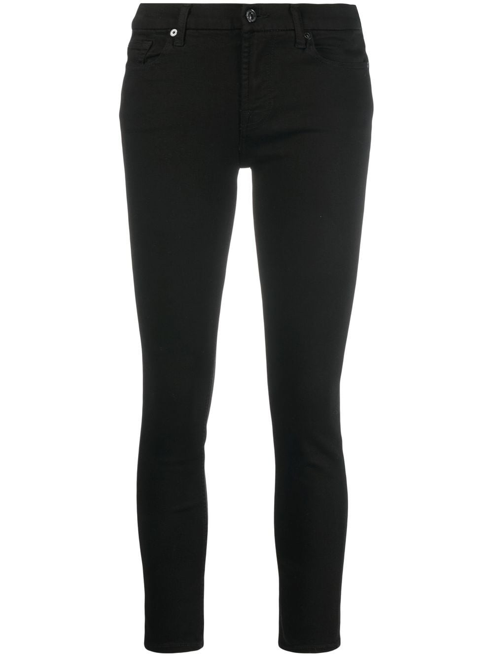 7 For All Mankind mid-rise skinny jeans - Black von 7 For All Mankind