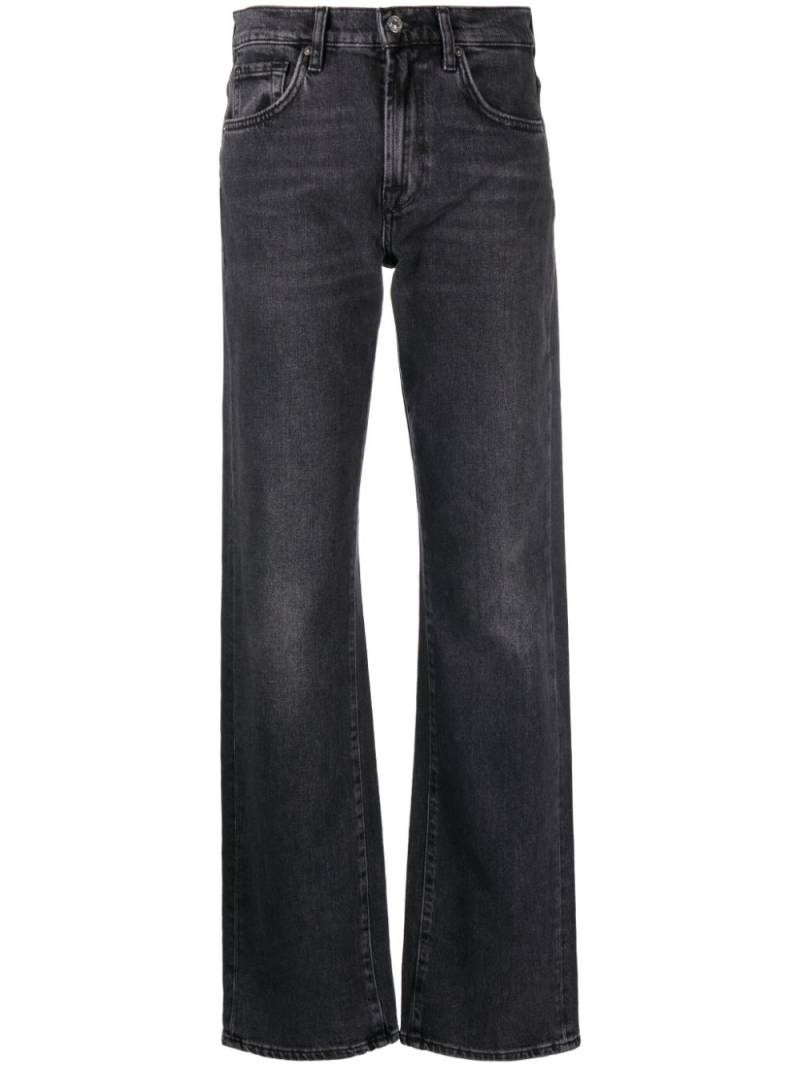 7 For All Mankind mid-rise straight-leg jeans - Black von 7 For All Mankind