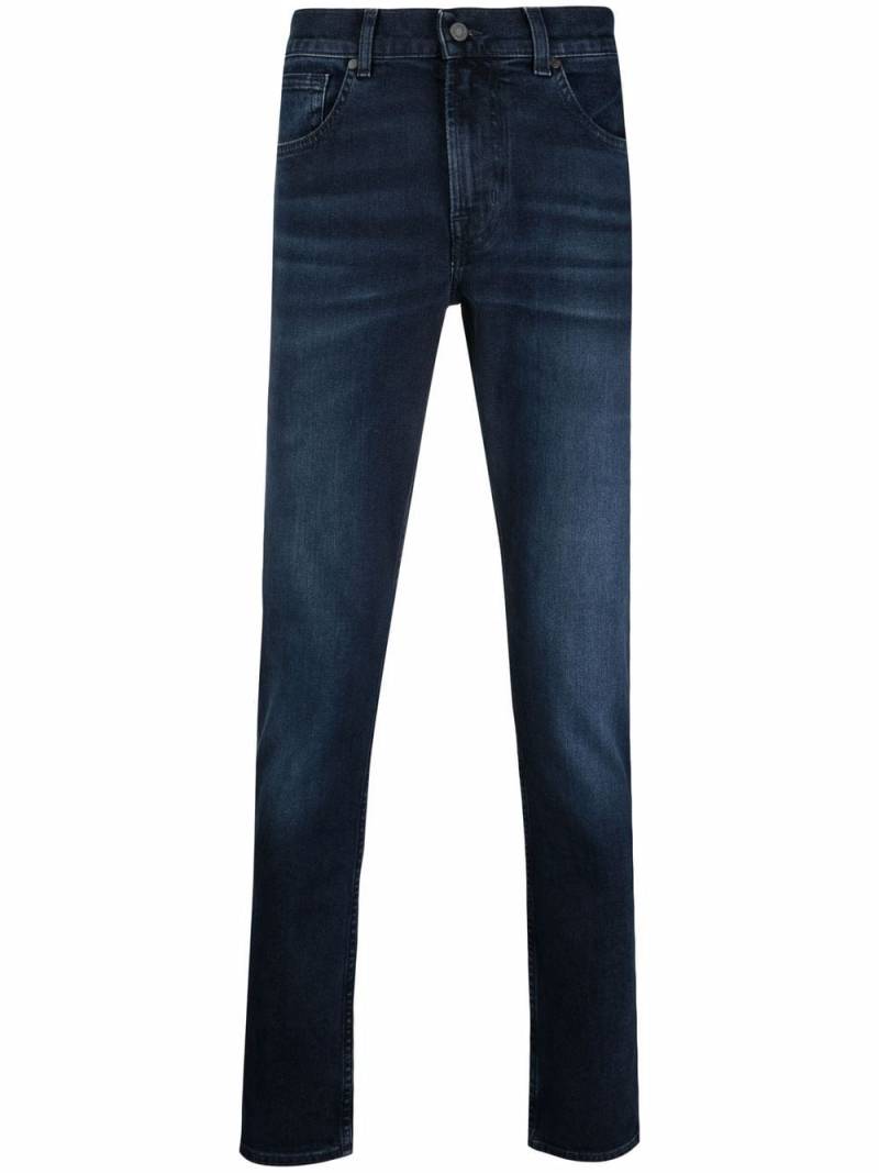 7 For All Mankind mid-rise straight-leg jeans - Blue von 7 For All Mankind