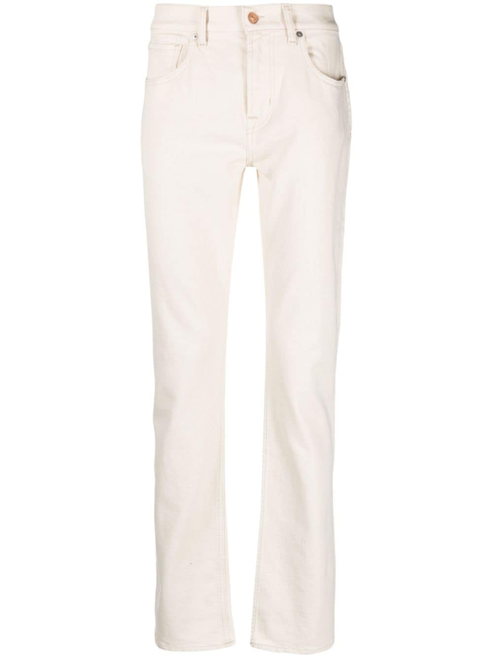 7 For All Mankind mid-rise straight-leg jeans - Neutrals von 7 For All Mankind