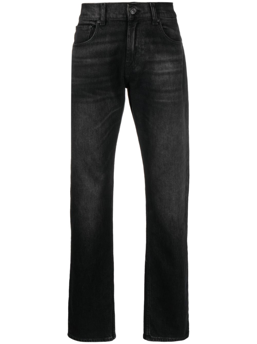 7 For All Mankind mid-rise tapered-leg jeans - Black von 7 For All Mankind