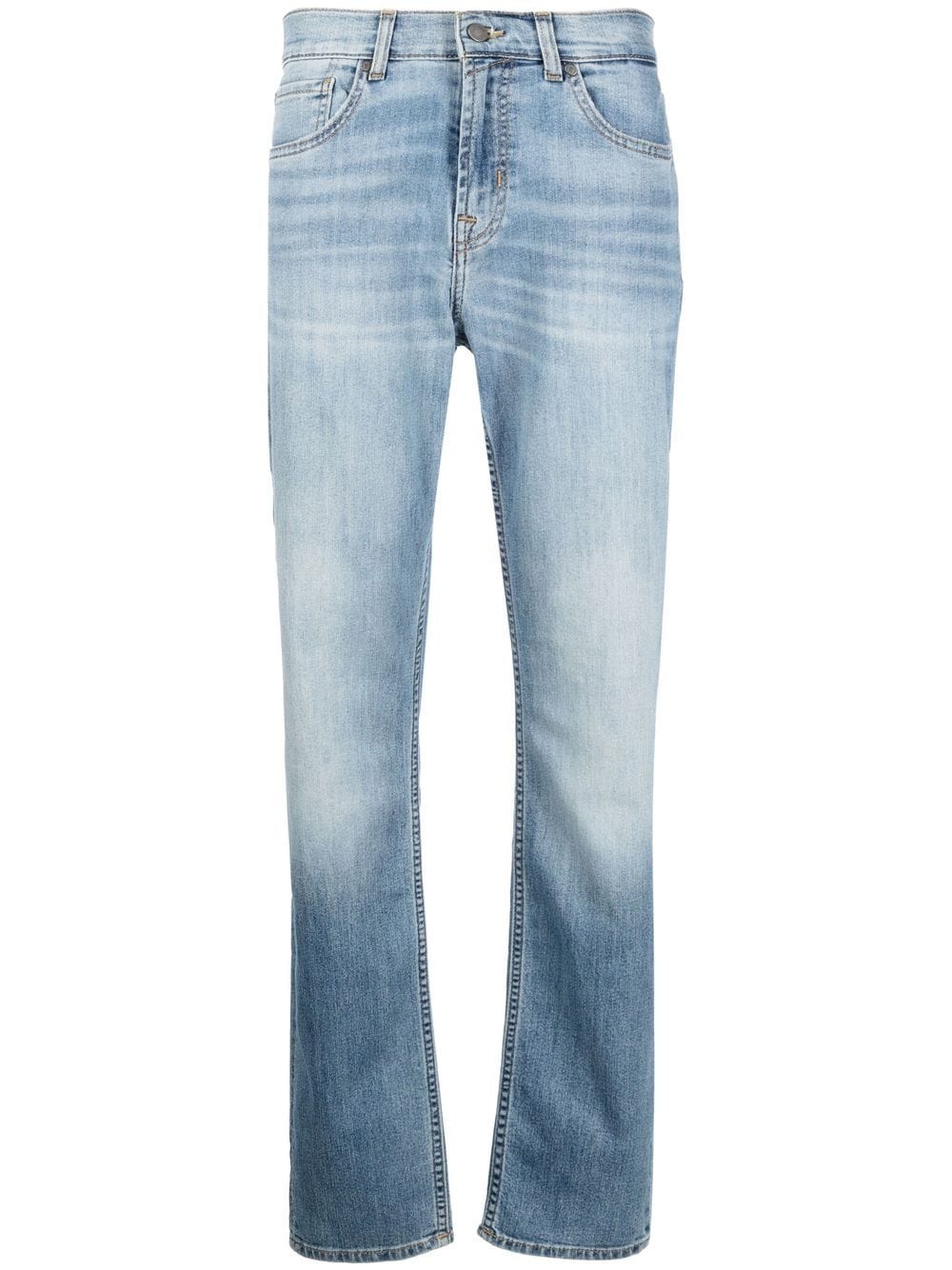 7 For All Mankind midr-rise straight-leg jeans - Blue von 7 For All Mankind