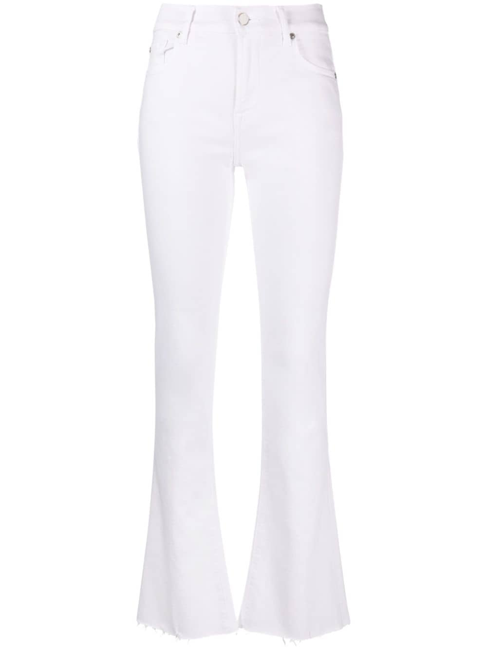 7 For All Mankind raw-cut bootcut jeans - White von 7 For All Mankind