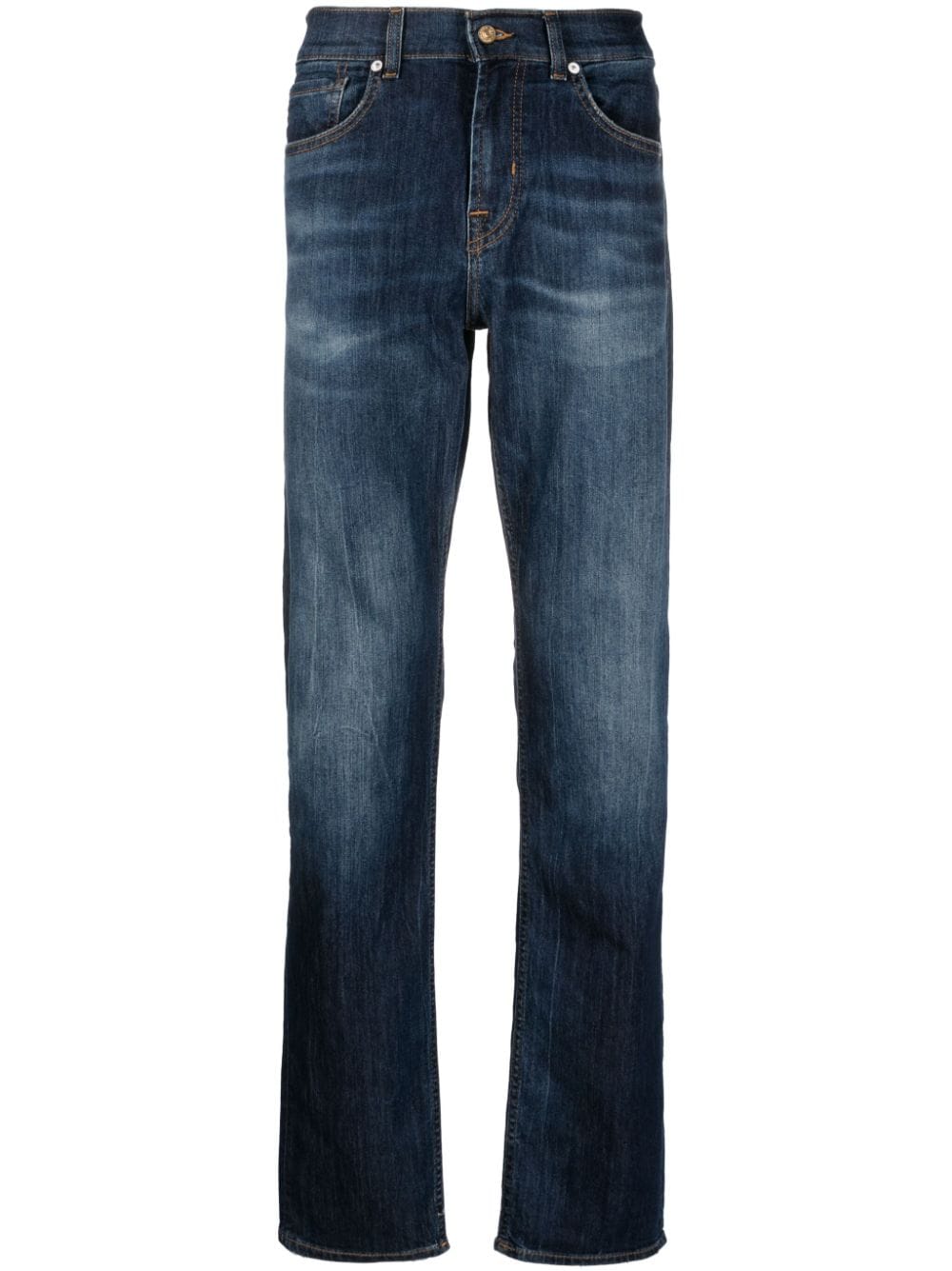 7 For All Mankind stonewashed straight-leg jeans - Blue von 7 For All Mankind