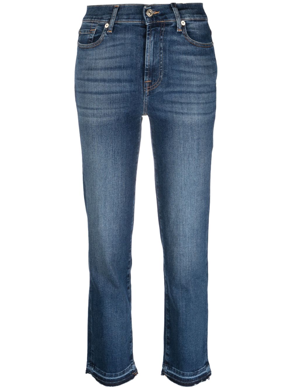 7 For All Mankind straight-leg cropped jeans - Blue von 7 For All Mankind