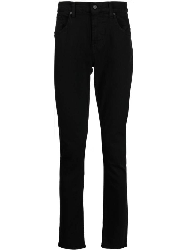 7 For All Mankind straight-leg mid-rise jeans - Black von 7 For All Mankind