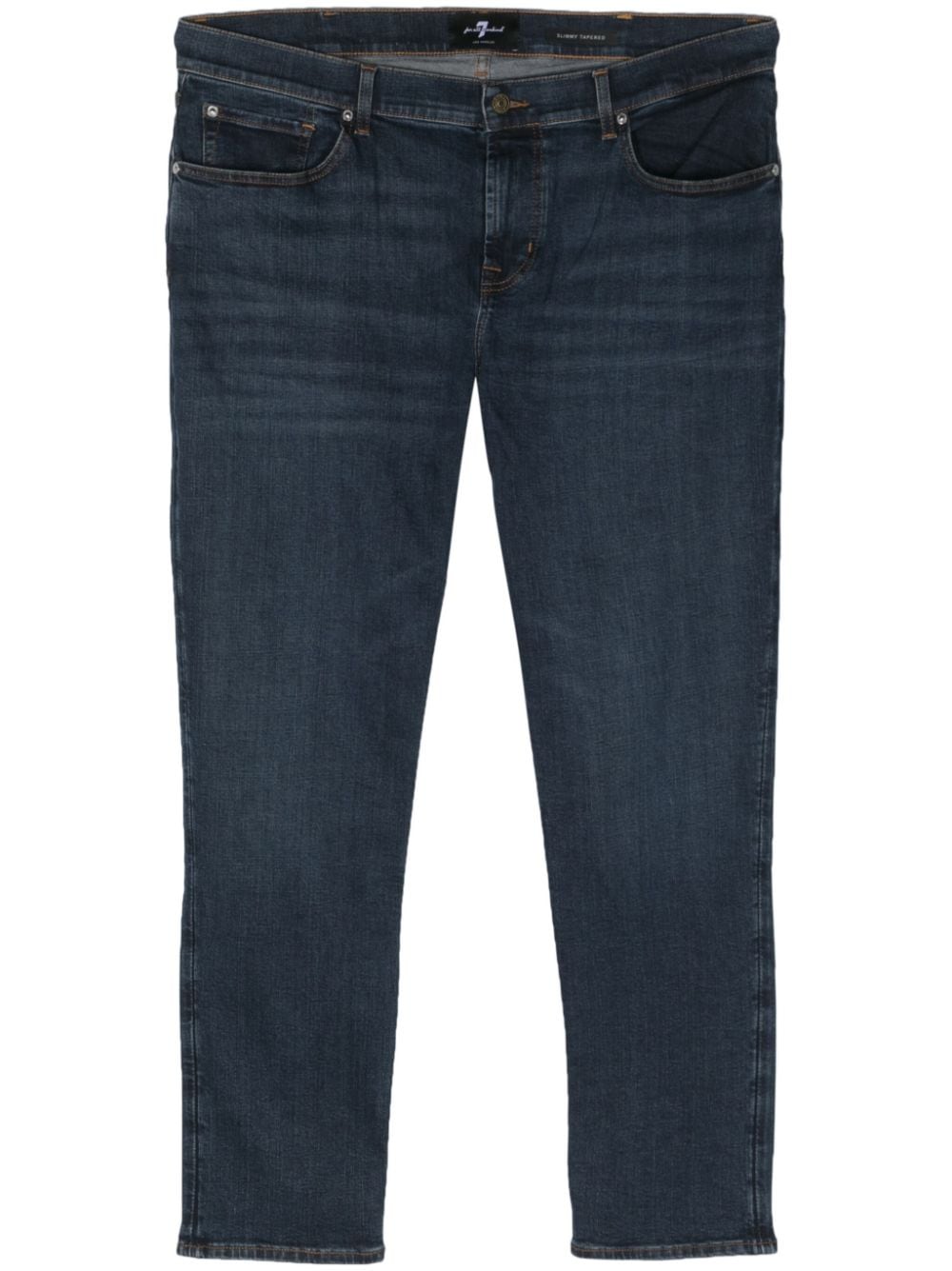 7 For All Mankind tapered-leg stretch-cotton jeans - Blue von 7 For All Mankind