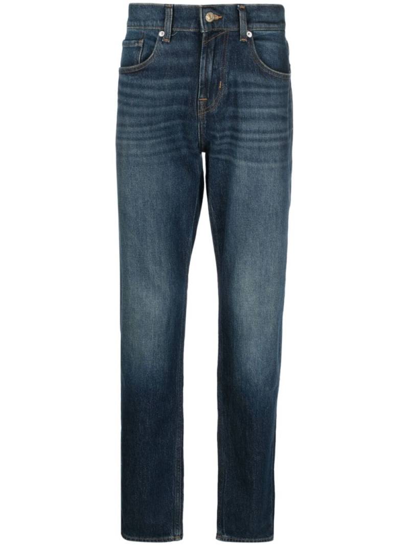 7 For All Mankind tapered-leg stretch-cotton jeans - Blue von 7 For All Mankind