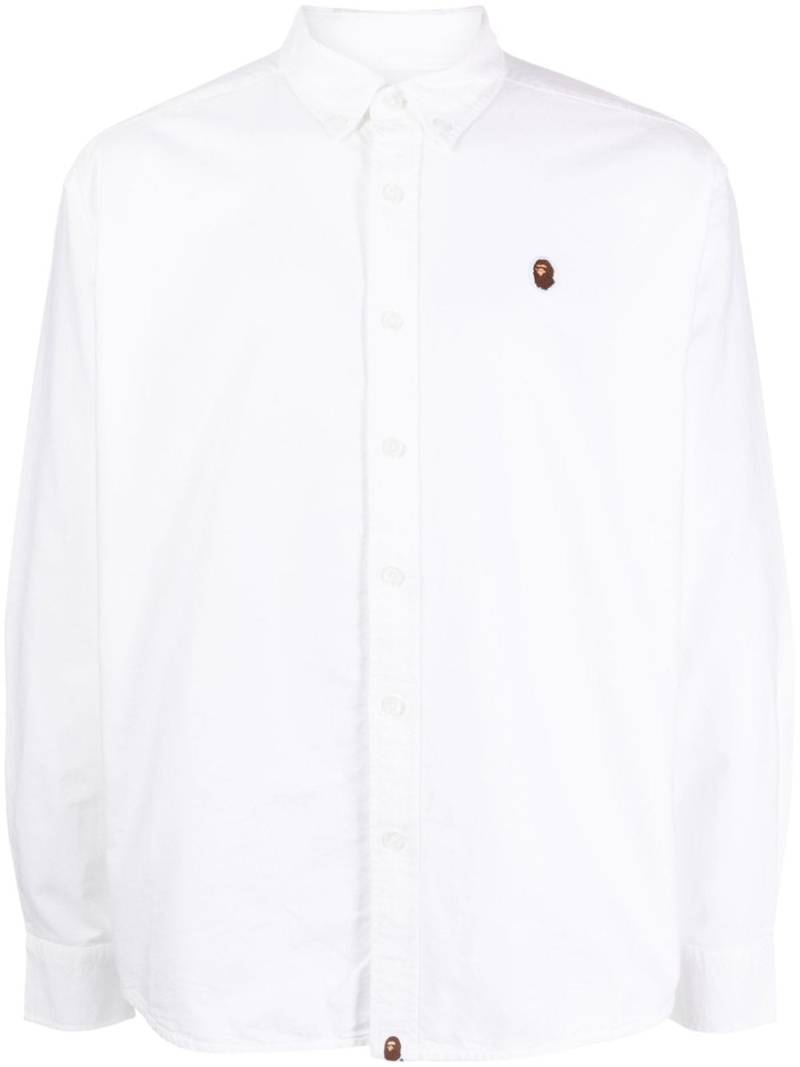 A BATHING APE® Ape Head cotton shirt - White von A BATHING APE®