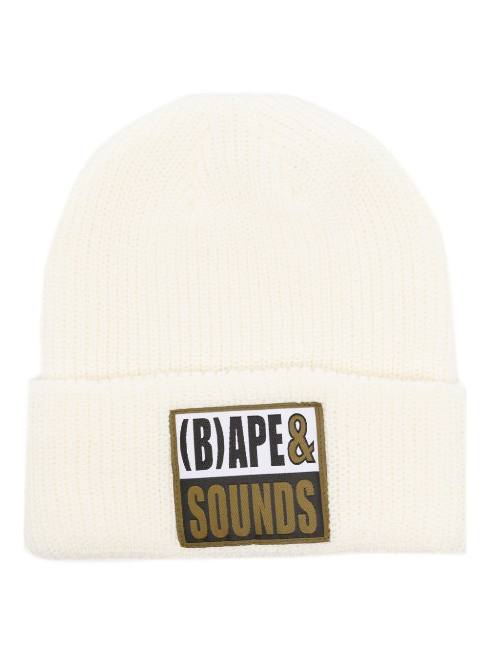 A BATHING APE® Bape Sounds logo-patch beanie - Neutrals von A BATHING APE®