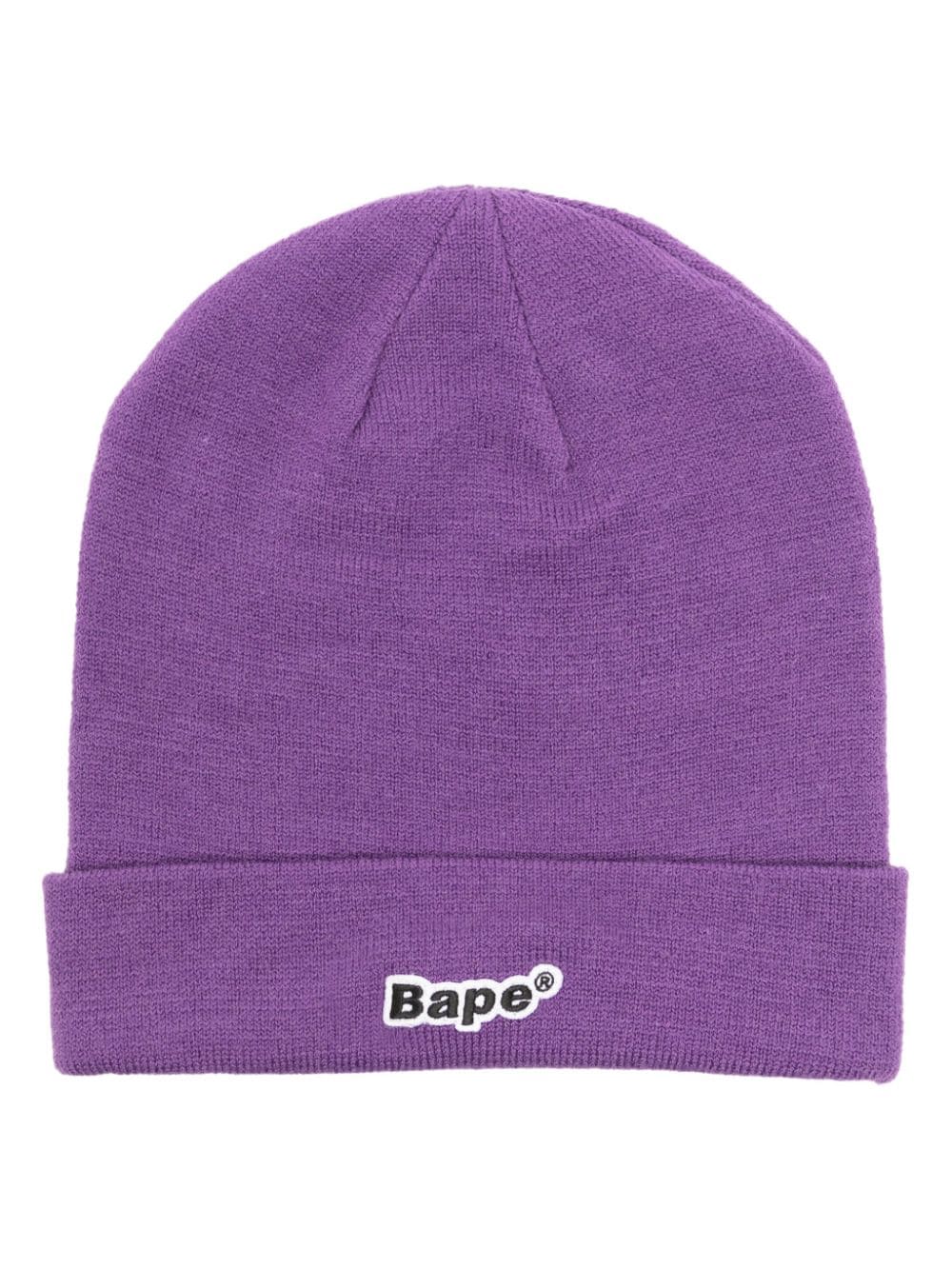 A BATHING APE® Bape-patch knitted beanie - Purple von A BATHING APE®