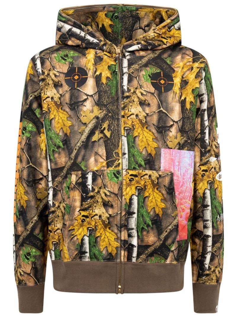 A BATHING APE® Forest Camo Wide full-zip hoodie - Brown von A BATHING APE®