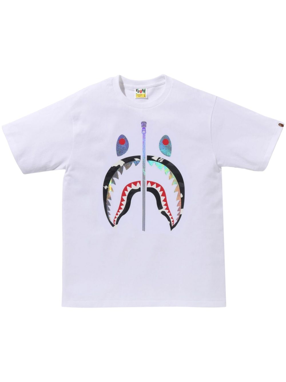 A BATHING APE® Glitter Shark cotton T-shirt - White von A BATHING APE®