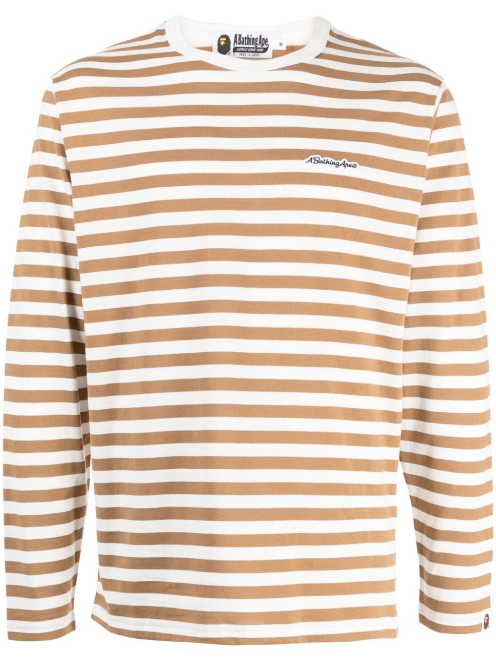 A BATHING APE® Hoop striped cotton T-shirt - Brown von A BATHING APE®