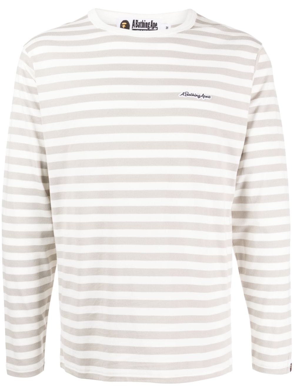 A BATHING APE® Hoop striped cottton T-shirt - Grey von A BATHING APE®