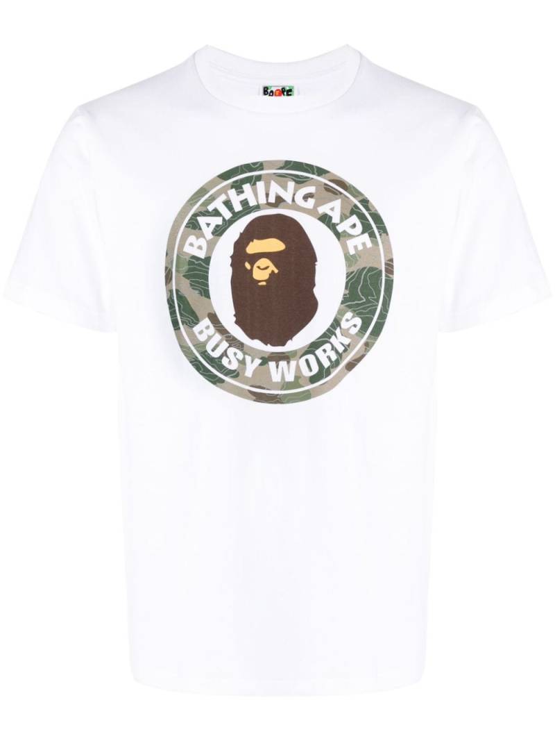 A BATHING APE® Woodland Camo cotton T-shirt - White von A BATHING APE®