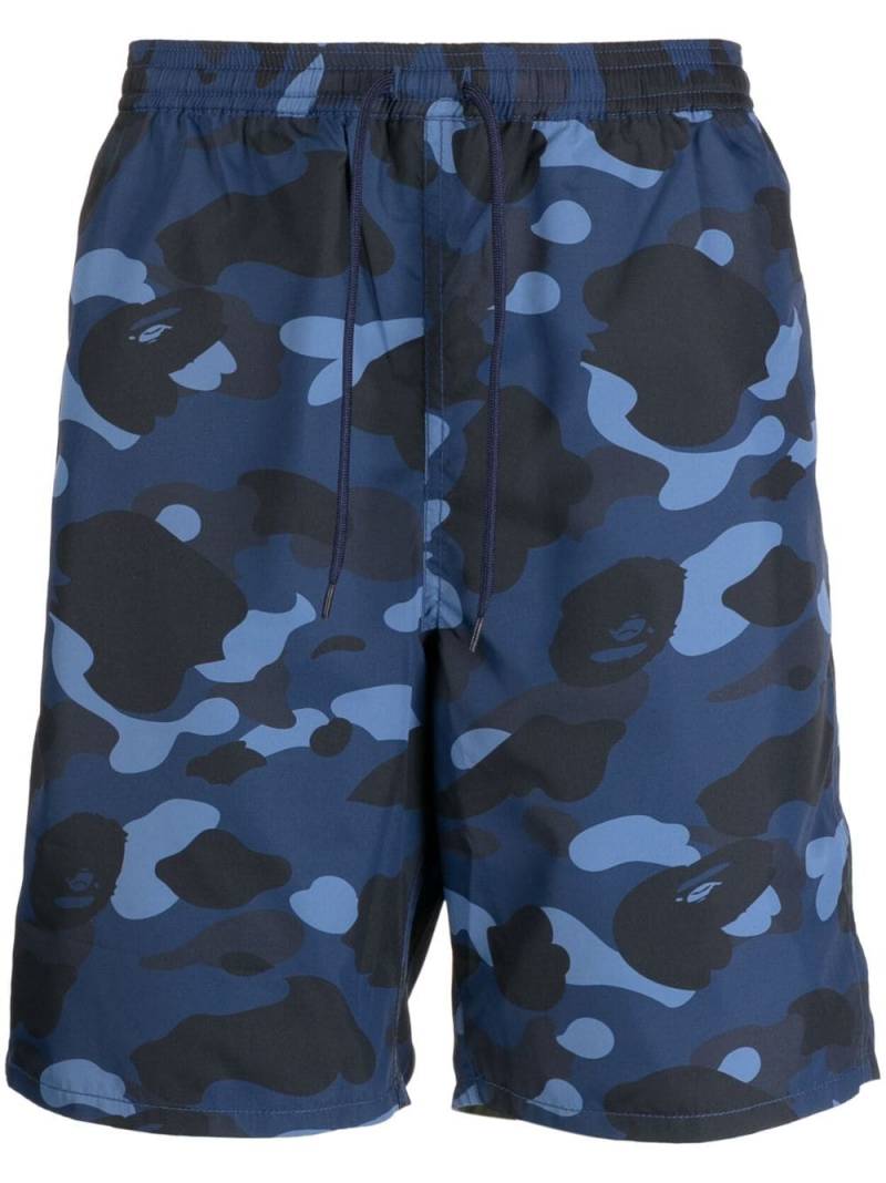 A BATHING APE® camouflage-pattern drawstring shorts - Blue von A BATHING APE®