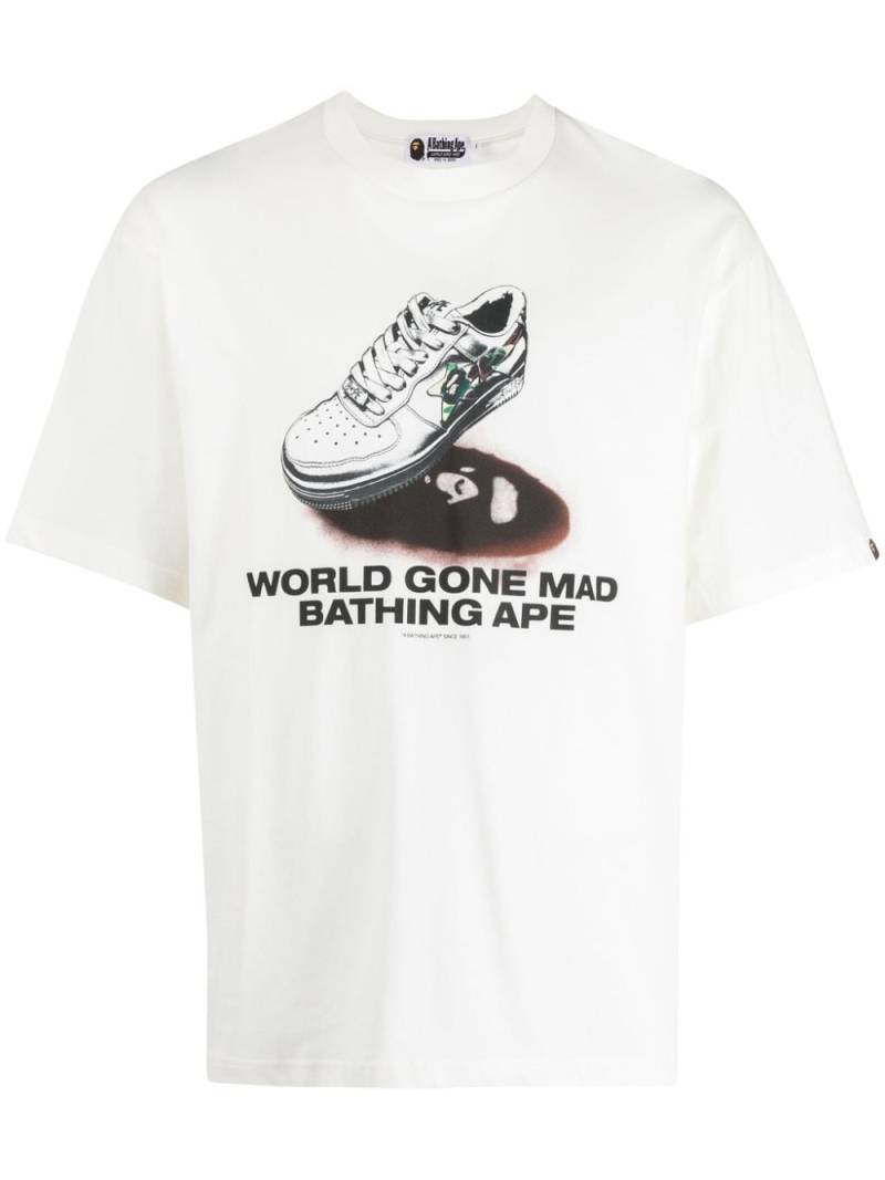 A BATHING APE® graphic-print cotton T-shirt - White von A BATHING APE®