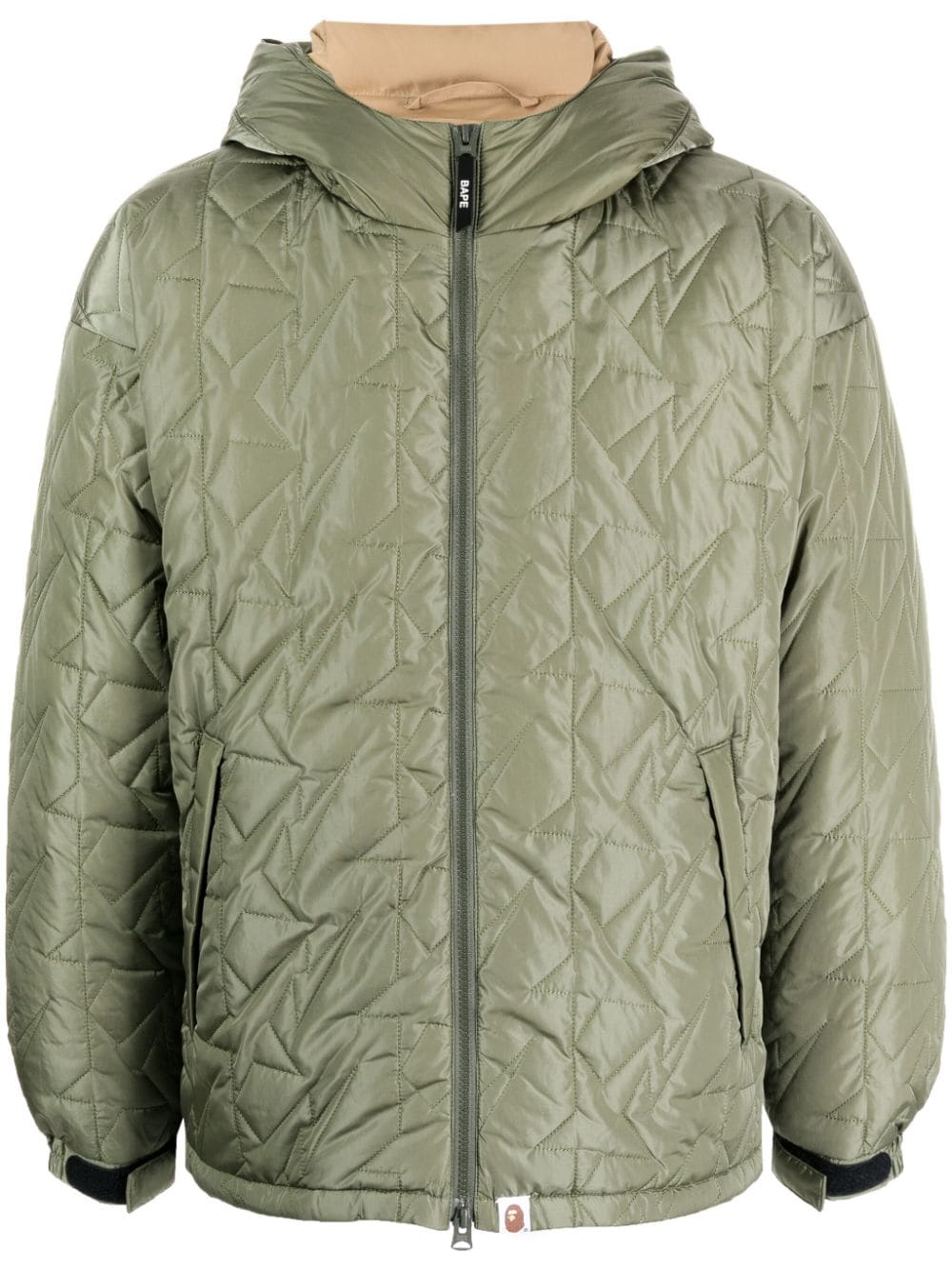 A BATHING APE® hooded quilted padded jacket - Green von A BATHING APE®