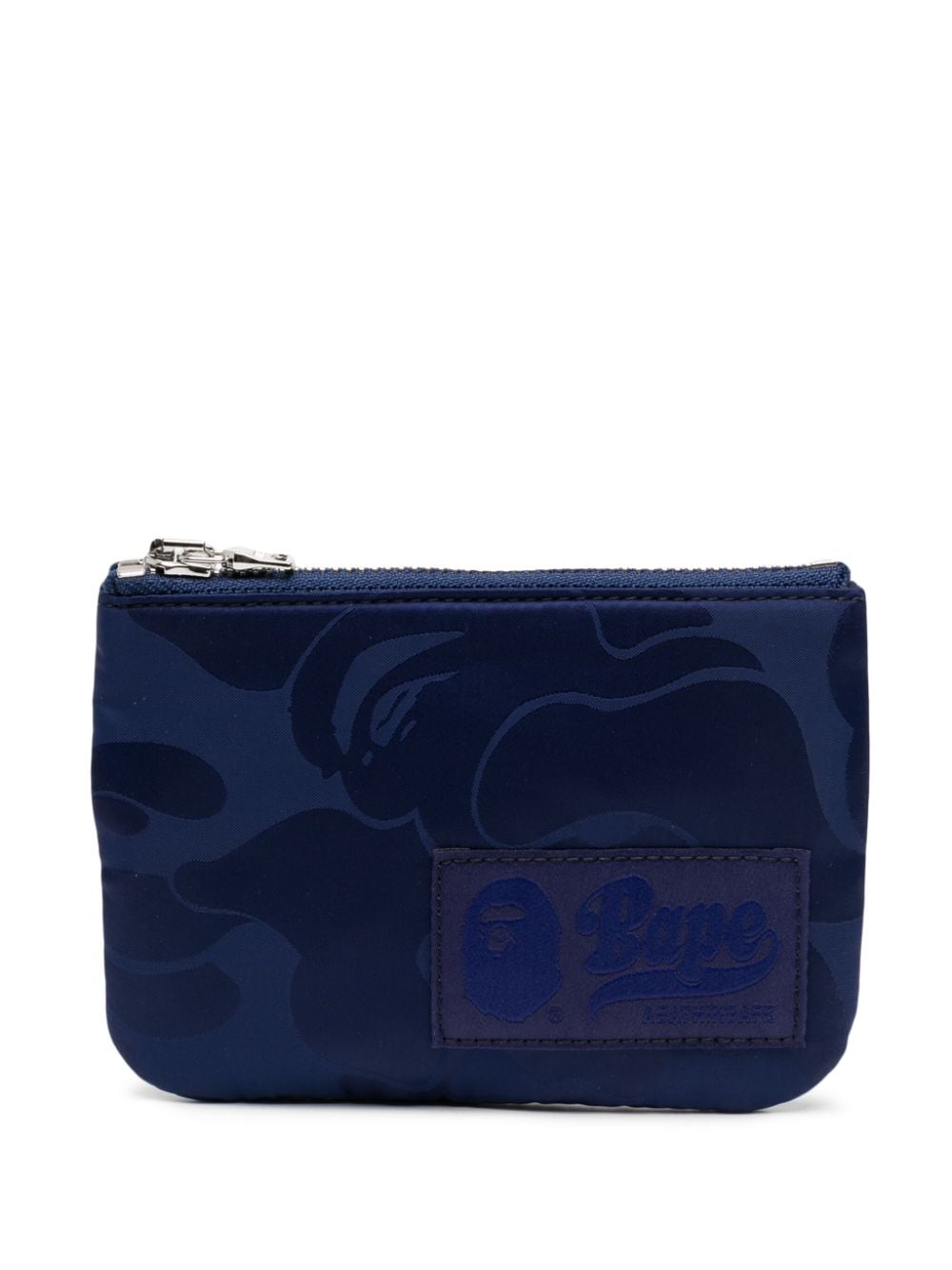 A BATHING APE® logo-appliqué camouflage-pattern wallet - Blue von A BATHING APE®